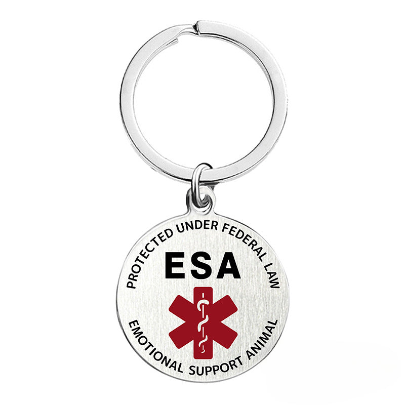 Wholesale Medical Logo Snake Cane Metal Keychain